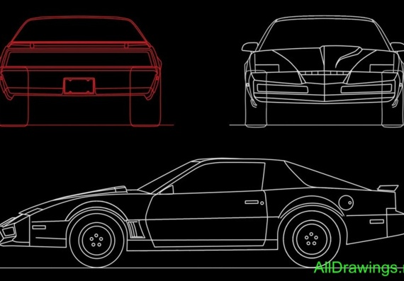 Pontiac Firebird Trans-Am (1982) (Понтиак Фаерберд Транс-Ам (1982)) - чертежи (рисунки) автомобиля